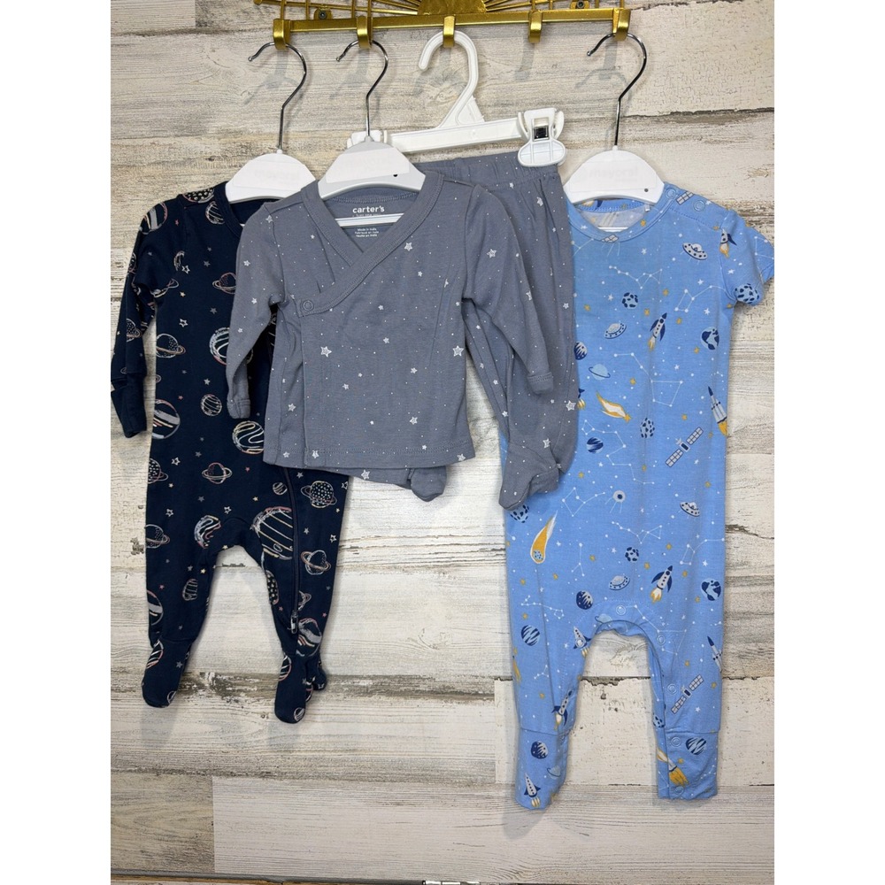 Members‎ Mark Carters Baby Boys 3m 3/6m Bundle Space Star Bamboo Organic